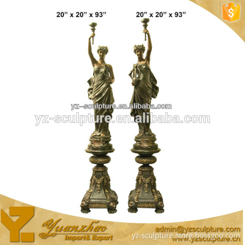 outdoor decorative antique cast bronze sculpture of beautiful womem